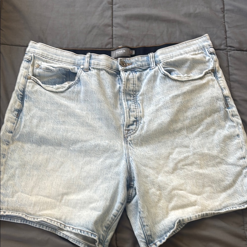 Pale Blue Denim Shorts